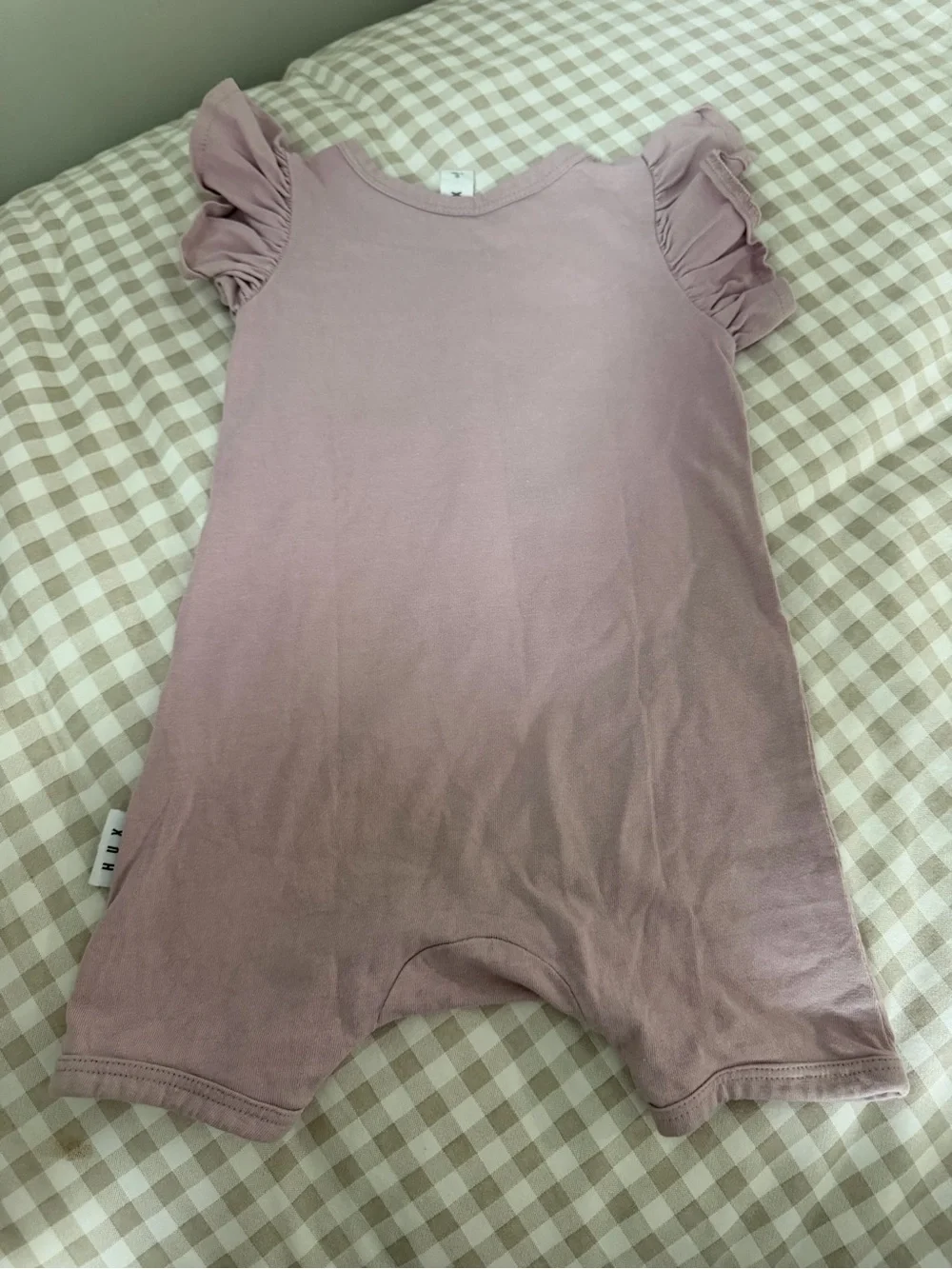 Huxbaby Mauve Pink Baby Onesie with Snap Shoulder